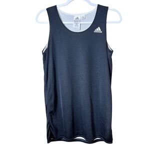 Adidas Vintage 2009 Practice Jersey Mesh Tank Top‎ Black White Size XS 353313